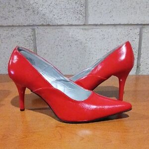 LeDame Red Crossdresser High Heels Womens Size 16D Mens Size 14D (B3)